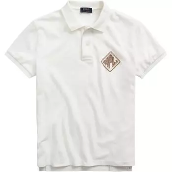 Женская рубашка поло Polo Ralph Lauren с логотипом из бисера, топы, молочно-белый, WMPOKNINB920003-100 XS