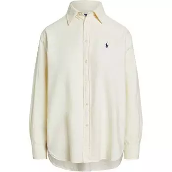 Женская рубашка поло с длинным рукавом и вышивкой логотипа Polo Ralph Lauren, цвет кремовый WMPOSHTNDN20279-101 XS