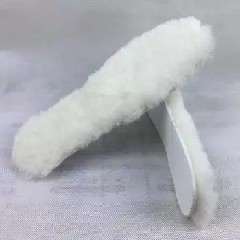 Женская стелька из натуральной овчины из австралийской шерсти, теплая удобная шерстяная стелька с зимней подкладкой 35 белый
