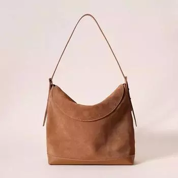 Женская сумка через плечо Ji Cowhide из коровьей кожи, модная повседневная сумка из иностранной кожи премиум-класса в стиле ретро светло-коричневого