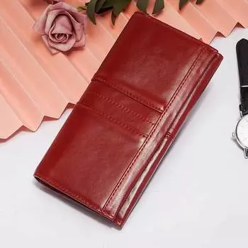 Женская сумка-клатч из натуральной кожи, модные женские кошельки для сотового телефона, держатель для кредитных карт с карманом на молнии