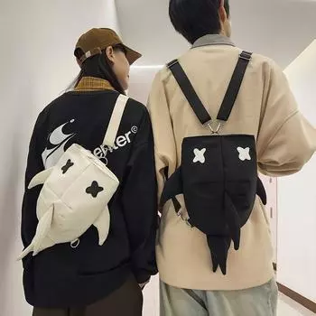 Женская сумка Shark Chest Bag Crossbody Bag Мужской дорожный рюкзак белый