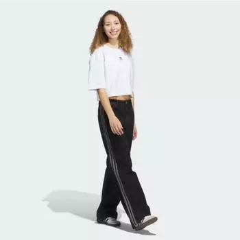 Женская укороченная футболка S eSSentialS Jj3385 с оригинальным логотипом adidas... AXS
