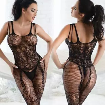 Женские ажурные боди-чулки сексуальные сетчатые чулки для всего тела цельные чулки Babydoll ночное белье женское белье 18 боди нижнее белье женщины XXL