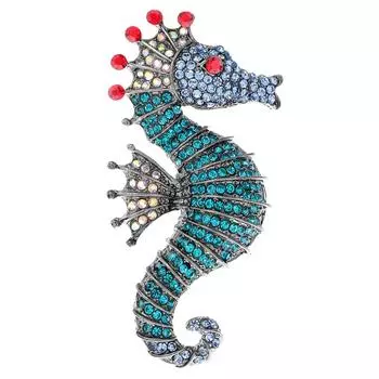 Женские броши «Морской конек» со стразами, 2 цвета в наличии, булавка Hippocampus Japonicus, новинка 2023 года