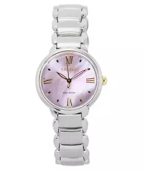 Женские часы Citizen L Series Eco-Drive из нержавеющей стали с перламутровым циферблатом EM0927-87Y