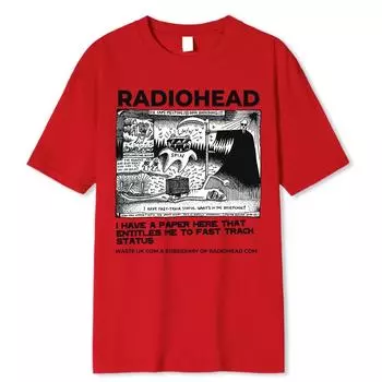 Женские футболки Футболка Radiohead Винтажные классические футболки North America Tour Rock Boy Футболки Мужские уличные свободные топы XS