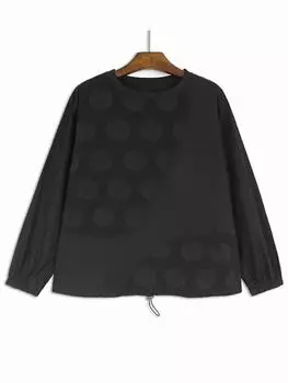 Женские футболки с завязками в горошек XITAO DMJ5013 One Size белый