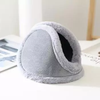 Женские и мужские мягкие плюшевые утепленные наушники, теплые, модные, зимние, однотонные, защитные наушники для улицы