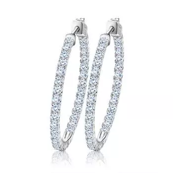 Женские именные латунные серьги с полной дрелью 4A Vermiculite Jewelry платиновое круглое кольцо для сережек