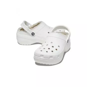 Женские классические сабо Crocs Platform Linen Clog W, белые 23fWcl207938 WHITEZ100/230