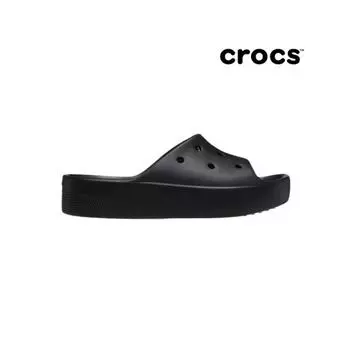 Женские классические шлепанцы Crocs на платформе, черные 208180 001 W8250