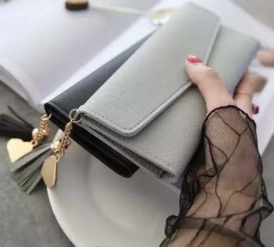 Женские кошельки, клатч для телефона, длинные кошельки для девушек, женские кошельки для денег, монет, держателей карт, кисточек, кошельки, новые красный