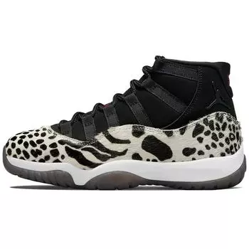 Женские кроссовки Air Jordan 11 Retro Animal Instinct, разноцветные, черные, спортивные, красные, AR0715-010 35.5