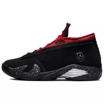 Женские кроссовки Air Jordan 14 Retro Low Red Lipstick Black Metallic-Silver Gym-Red DH4121-006 36.5