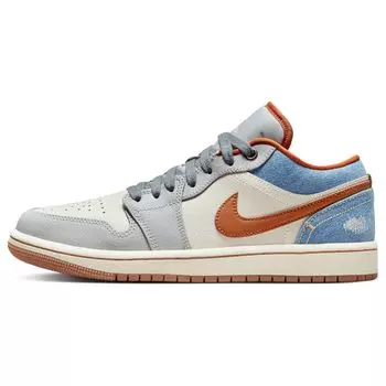 Женские кроссовки Air Jordan 1 Low Phantom Denim кремовые разноцветные кокосово-молочные FZ5045-091 36.5