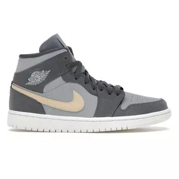 Женские кроссовки Air Jordan 1 Mid Iron Grey Onyx White-Onyx BQ6472-020