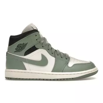Женские кроссовки Air Jordan 1 Mid Jade Smoke Green Sail Anthracite BQ6472-130 35.5