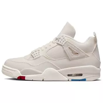 Женские кроссовки Air Jordan 4 Retro Blank Canvas кремово-серого цвета с парусом DQ4909-100 37.5
