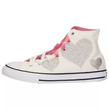 Женские кроссовки Converse Chuck Taylor All Star High PS Hearts White Hot Pink Insignia 660971C