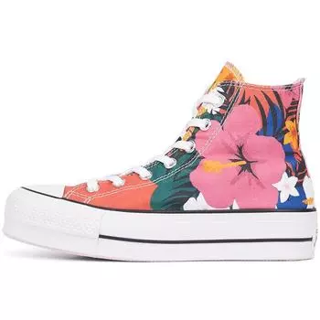 Женские кроссовки Converse Chuck Taylor All Star Lift High Paradise Print Pink Strawberry-Jam White 563975C