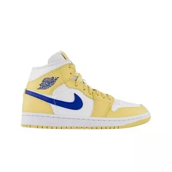 Женские кроссовки Jordan 1 Mid Lemon Wash Lapis BQ6472-701