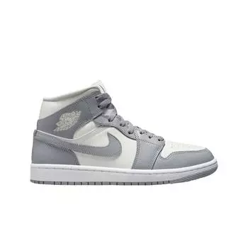Женские кроссовки Jordan 1 Mid Sail Stealth BQ6472-115