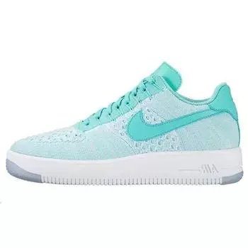 Женские кроссовки Nike Air Force 1 Flyknit Low Hyper Turquoise Green White 820256-300
