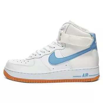 Женские кроссовки Nike Air Force 1 High White Light Blue Gum Summit-White 334031-114