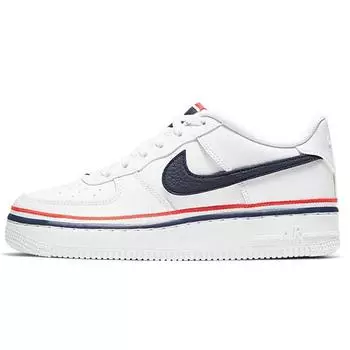 Женские кроссовки Nike Air Force 1 LV8 1 GS White Concord University-Red CW0984-100