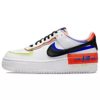 Женские кроссовки Nike Air Force 1 Shadow White Multi Black Racer-Blue Atomic-Green DV2186-100