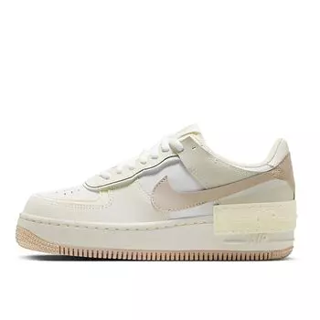 Женские кроссовки Nike Air Force 1 Shadow White Fossil Stone кремового цвета с парусом FN3444-121 40.5