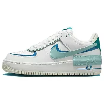 Женские кроссовки Nike Air Force 1 Shadow White Industrial Blue Teal Summit-White Geode-Teal Mineral DZ1847-101 42