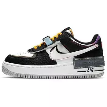 Женские кроссовки Nike Air Force 1 Shadow Spiral Sage черно-белые DC2542-001