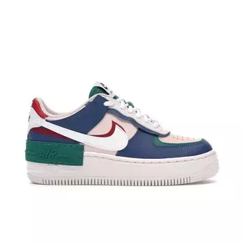 Женские кроссовки Nike Air Force 1 Shadow Mystic Navy Blue White Echo-Pink CI0919-400