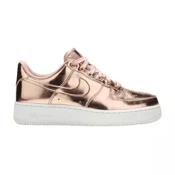 Женские кроссовки Nike Air Force 1 SP Metallic Rose Gold Pink Metallic-Red-Bronze White CQ6566-900