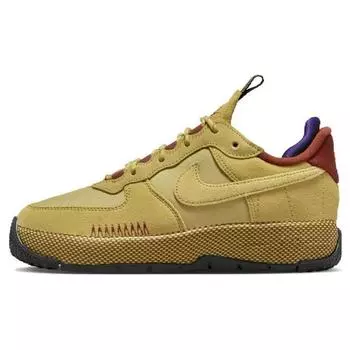 Женские кроссовки Nike Air Force 1 Wild Wheat Gold Коричнево-оранжево-фиолетовые FB2348-700 36.5