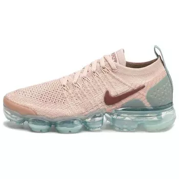 Женские кроссовки Nike Air VaporMax Flyknit 2 Particle Beige Pink Mica-Green-Igloo-Smokey-Mauve 942843-203