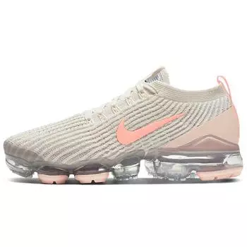 Женские кроссовки Nike Air VaporMax Flyknit 3 Light Cream Crimson Tint Vast-Grey Atomic-Pink CT1274-200