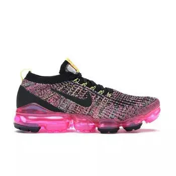 Женские кроссовки Nike Air VaporMax Flyknit 3 Black Pink Blast Hyper-Turquoise AJ6910-006
