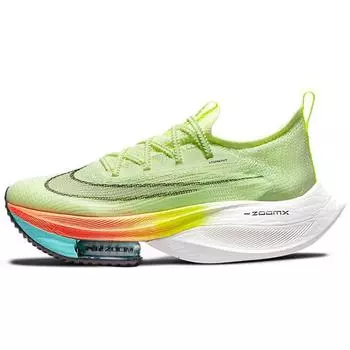 Женские кроссовки Nike Air Zoom Alphafly NEXT% Fast Pack желтые Barely-Volt Hyper-Orange CZ1514-700 35.5