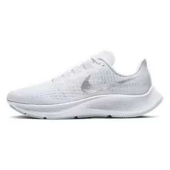 Женские кроссовки Nike Air Zoom Pegasus 37 White Metallic Silver Aura BQ9647-101