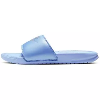 Женские кроссовки Nike Benassi JDI Slide Aluminium Blue Pure-Platinum 343881-407