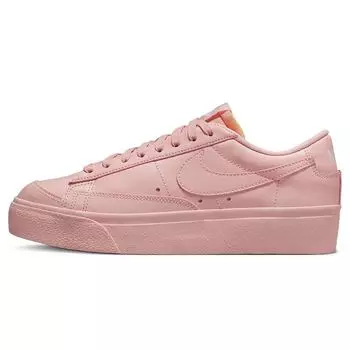 Женские кроссовки Nike Blazer Low Platform Atmography розово-черные Team-Orange DJ0292-600