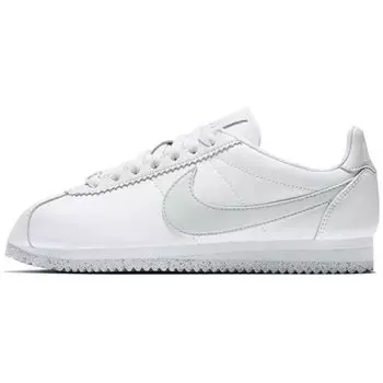 Женские кроссовки Nike Classic Cortez Flyleather White Light Silver Light-Silver-White AR4874-100