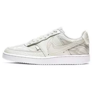 Женские кроссовки Nike Court Vision Low Premium Stacked Swoosh — Sail Cream White Aura CI7599-100