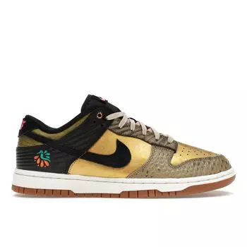 Женские кроссовки Nike Dunk Low Da De Muertos золотисто-черные хаки FQ8148-010 39