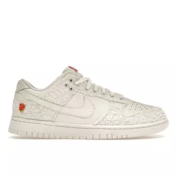Женские кроссовки Nike Dunk Low Give Her Flowers кремового цвета с парусом, университетский красный FZ3775-133 35.5