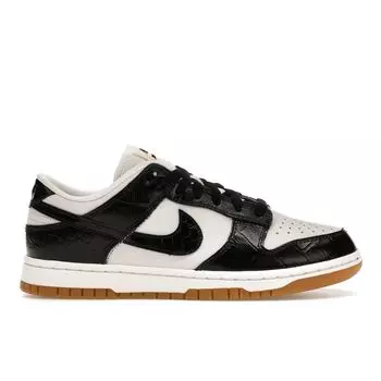 Женские кроссовки Nike Dunk Low LX Black Croc White Phantom Sail FJ2260-003 35.5