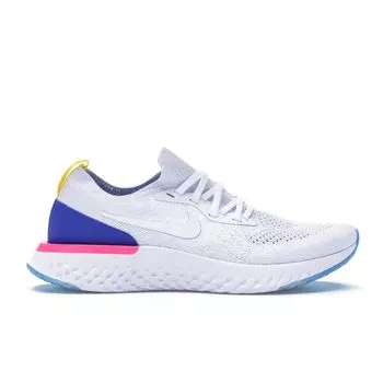 Женские кроссовки Nike Epic React Flyknit OG White White-Racer-Blue-Pink-Blast AQ0070-101